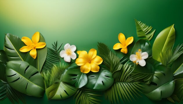 Summer Nature Photography Leaves And Flowers Real Photography Eco Background