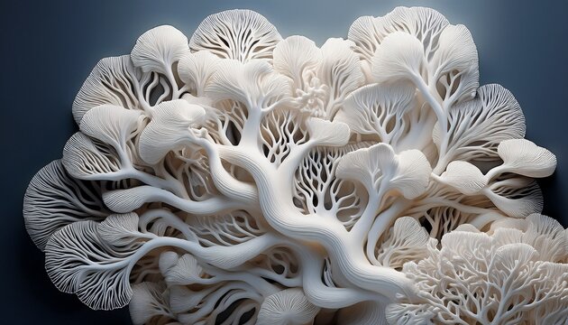 Close Up Of A White Coral Reef Biophilic Design Organic Abstract Background
