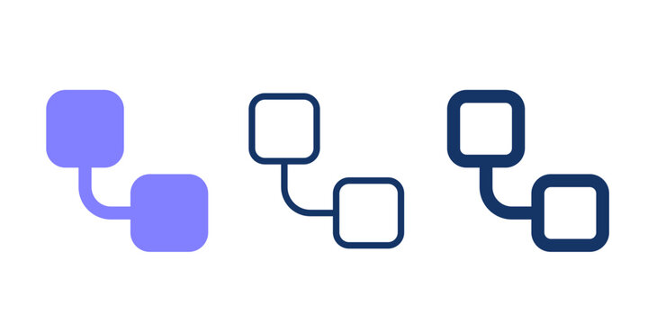 Flowchart line icon vector. Chart tree vector glyph icon. 