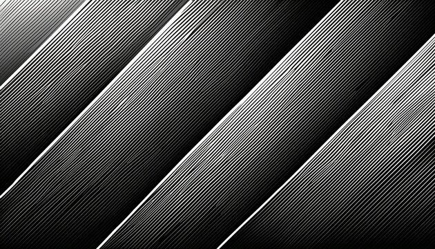 Diagonal Black And White Gradient Striped Abstract Background