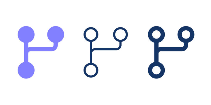 Flowchart line icon vector. Chart tree vector glyph icon. 