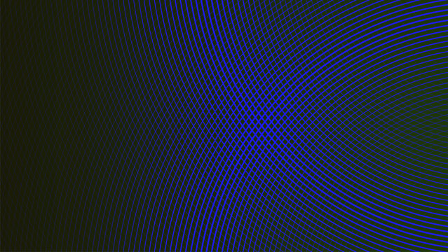 Abstract moire pattern background, dark blue concentric circular lines, geometric optical illusion texture for modern digital design