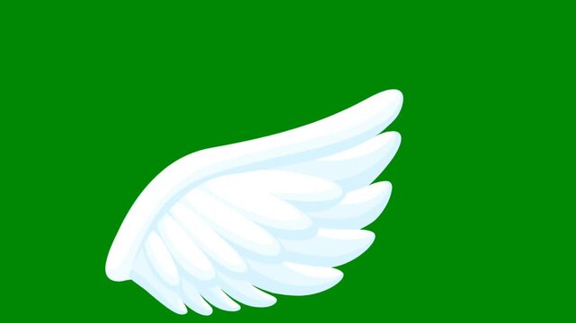 Top Quality Angel Wings Green Screen for Creative Visuals, The video element of on a green screen background, Ultra High Definition, 4k video, on a green screen background.