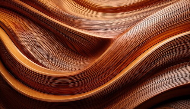 Elegant Smooth Lines Of A Curved Wooden Surface
