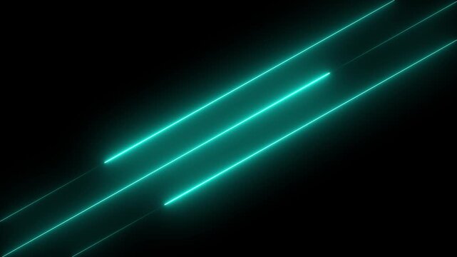Abstract neon blue light and black background with glowing light lines and smooth wave pk motion design animation.