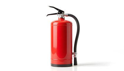Fototapeta premium Red Fire Extinguisher Isolated on White Background