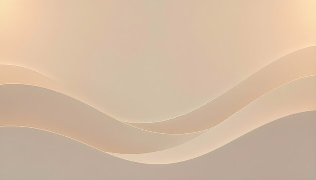Abstract beige and cream paper layer background with soft curves abstract background template aesthetic backdrop presentation structure sculptural artistic material gradient minimalism