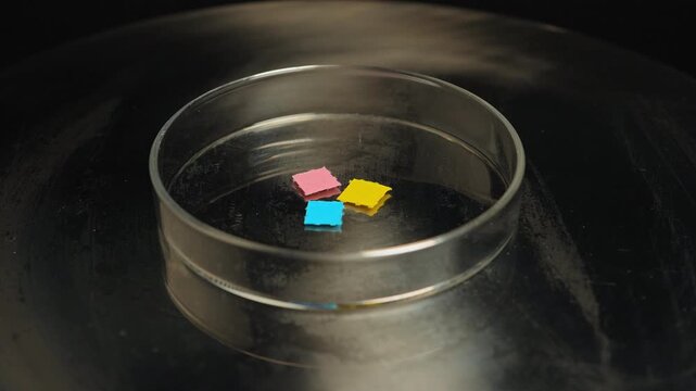 Micro dosing of LSD acid involves taking small dose of it for therapeutic effect and depression treatment. Lysergic acid diethylamide and petri dish, controlled substances, illegal for sale.