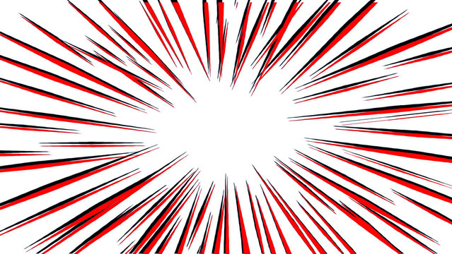 Bold red anime impact burst effect overlay for creative video thumbnails and motion graphics