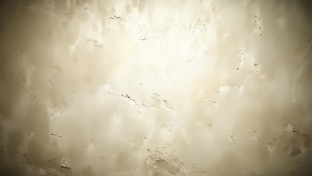 Elegant Beige Grunge Wall Texture with Soft Vignette Gradient, Ideal Abstract Background Wallpaper for Minimalist Graphic Design Projects, Professional Rough Plaster Surface with Copy Space