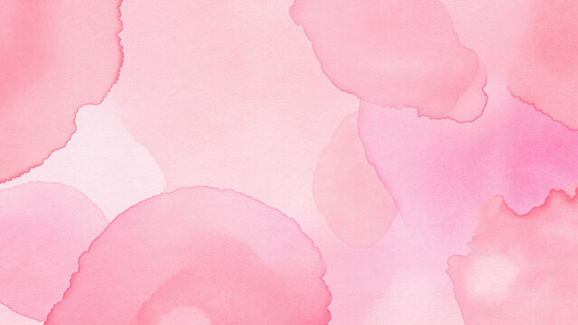 Soft Pastel Pink Watercolor Wash Background with Fluid Organic Shapes and Delicate Gradient Texture for Minimalist Design Wallpaper, Aesthetic Artistic Backdrop with Plenty of Copy Space