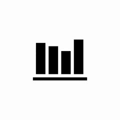 Obraz premium Minimalist Bar Graph Icon Representing Financial Data Analysis and Statistical Growth Performance Metrics