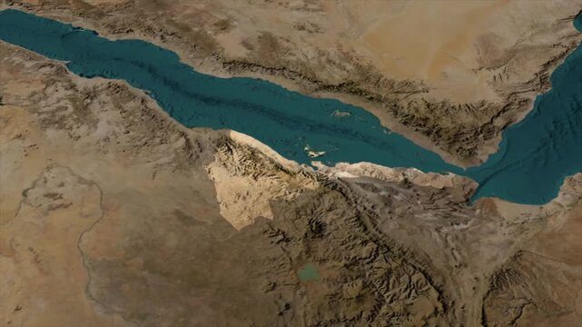  Zooming From World Map To ERITREA, High Tech Colorful Map Animation