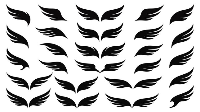 Black feather pattern seamless texture design