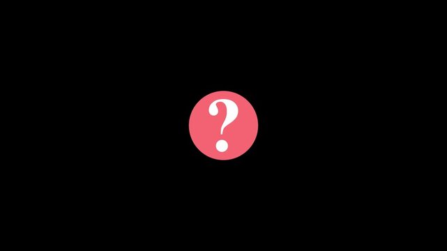 Pink question mark symbol floating in dark background minimalist concept