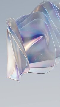 Shimmering Iridescent Material Abstract Motion Design