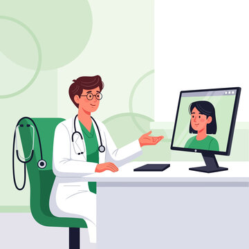 Doctor Consults Patient Via Video Call For Remote Healthcare Services