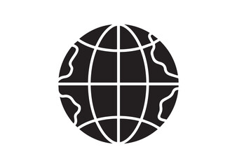 Obraz premium Globe Icon, Editable Solid Vector Illustration