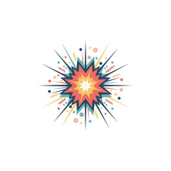Spiky comic book style starburst explosion icon with explosion, starburst © ALI