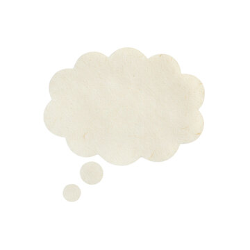 A single empty white thought bubble icon with a simple cloud shape