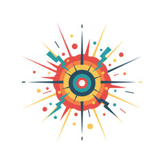 Abstract concentric circle explosion graphic design with explosion, concentric © ALI