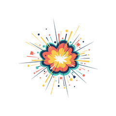 Comic book style colorful cartoon explosion design with explosion, abstract © ALI