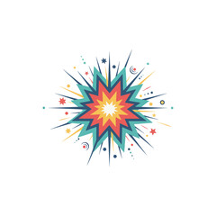 Colorful comic book starburst action element with starburst explosion abstract © ALI