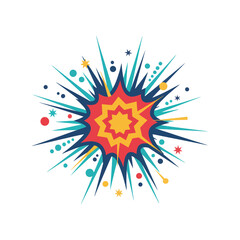 Comic book starburst explosion vector graphic with explosion, starburst © ALI