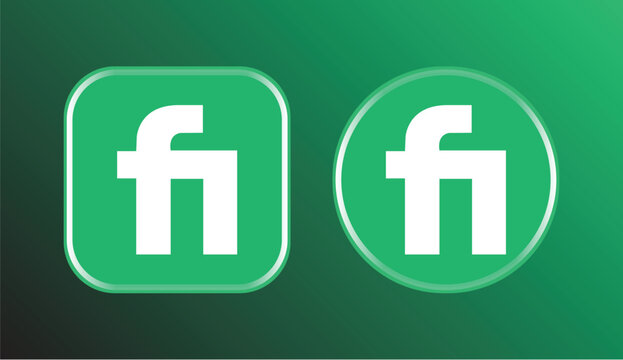 Fiverr Logo in Liquid Glass Style with Square and Circle Variants, Editorial Use Only