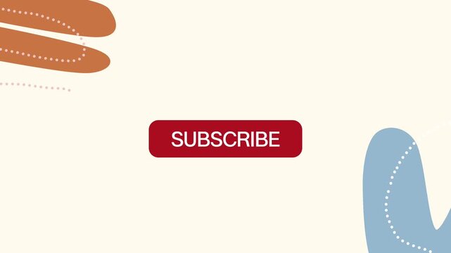 Animated subscribe button for video content, social media and call to action