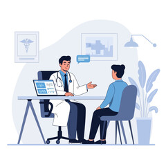 Fototapeta premium Doctor Consultation Health Care Medical Professional Patient Discussion