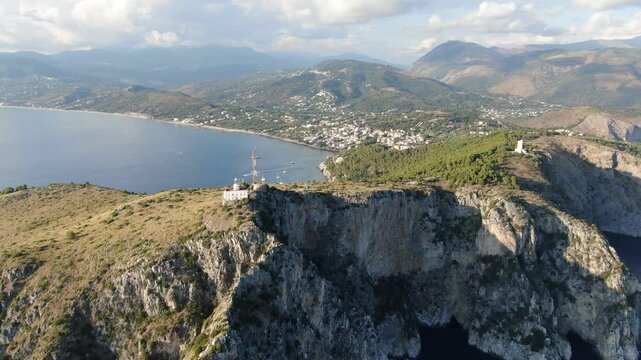 Capo Palinuro, Campania, Italy, aerial drone view