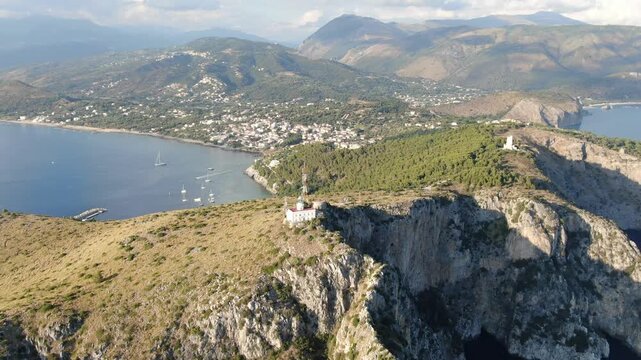 Capo Palinuro, Campania, Italy, aerial drone view