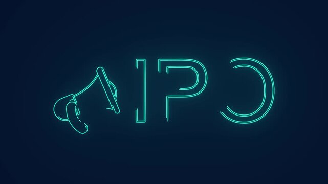 ipo announcement initial public offering stock market animation