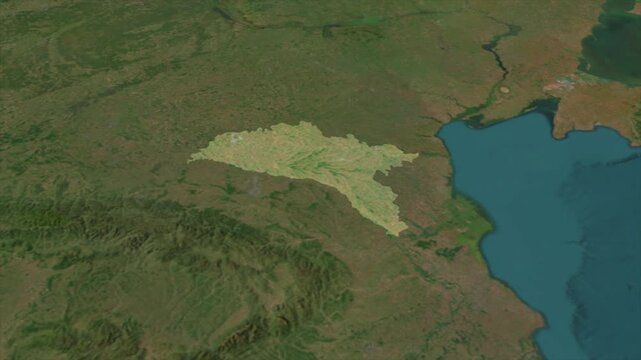 Zooming From World Map To MOLDOVA, High Tech Colorful Map Animation