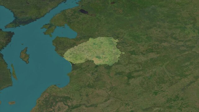  Zooming From World Map To LITHUANIA, High Tech Colorful Map Animation