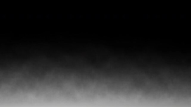 Realistic Smoke Overlay on Black Background. Mist fog cloud smoke effect in slow motion. 4k  video