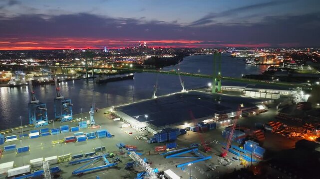 Commercial pier and vehicular bridge in the major U.S. city of Atlantic City