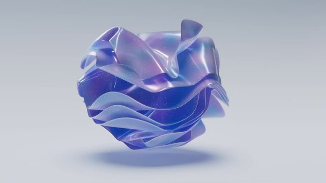 Iridescent Liquid Waves Close-Up Animation