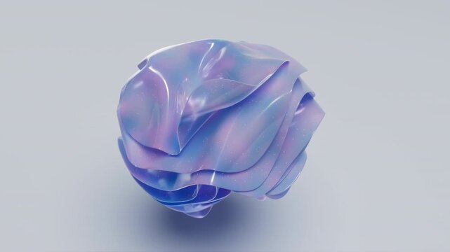 Close-Up Abstract Holographic Silk Motion