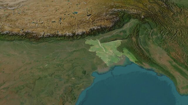  Zooming From World Map To BANGLADESH, High Tech Colorful Map Animation
