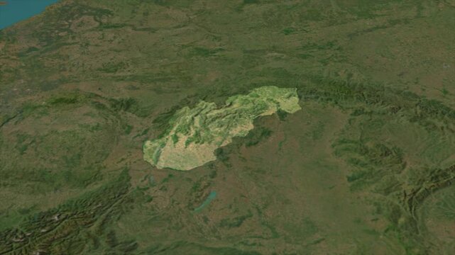  Zooming From World Map To SLOVAKIA, High Tech Colorful Map Animation
