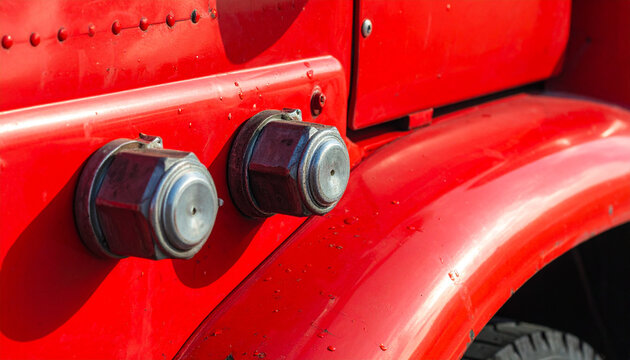 Red truck details