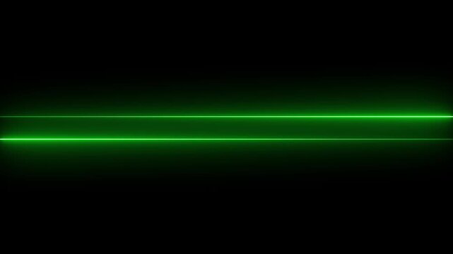 Horizontal neon line direction, neon diagonal lines or glowing light stripes on a black background. glowing horizontal neon lines streaming across on the screen