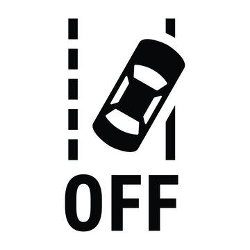 Lane Departure Warning Off Icon