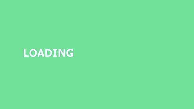 Loading, text message popping up animation, dot slow white, loading bar, network background cyan animation