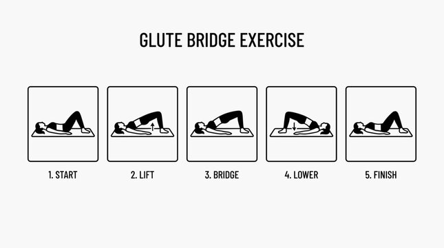 Glute Bridge Workout Guide Step By Step Instructions
