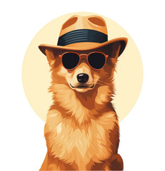 Fototapeta premium Sunglasses mammal animal dog.