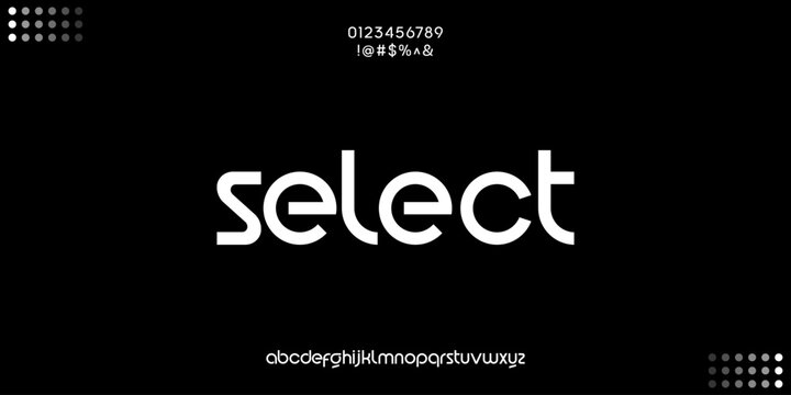 Select clean lowercase technical font.