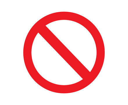 Red circular forbidden sign icon indicating restricted access or prohibited action